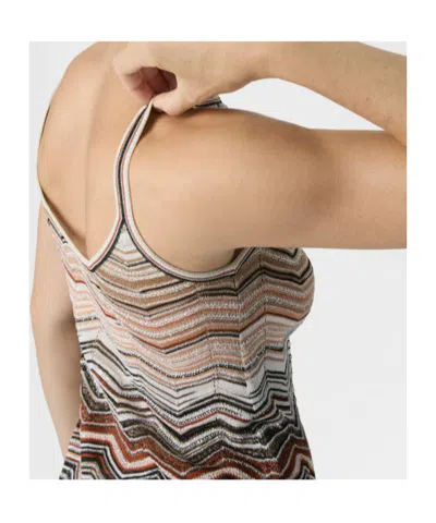 Missoni Women Multicolor Chevron Lam Tank Top, Xxl Luxury Tops For Women Darveys