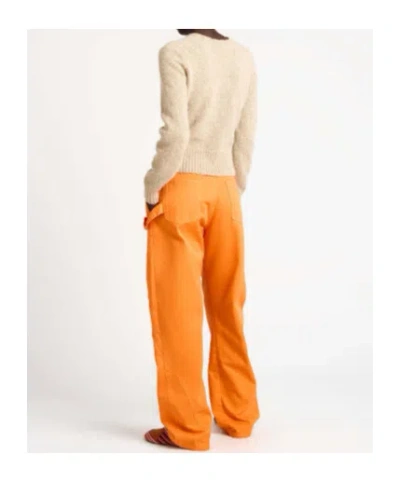 Jw Anderson Twisted Denim Jeans Five Pocket Design In Orange