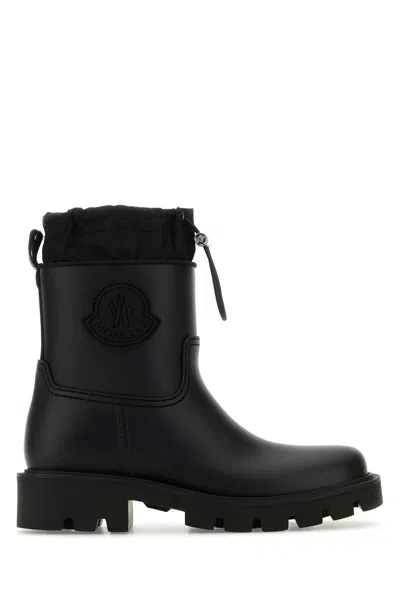Moncler Kickstream Calf Height Rain Boots In Black