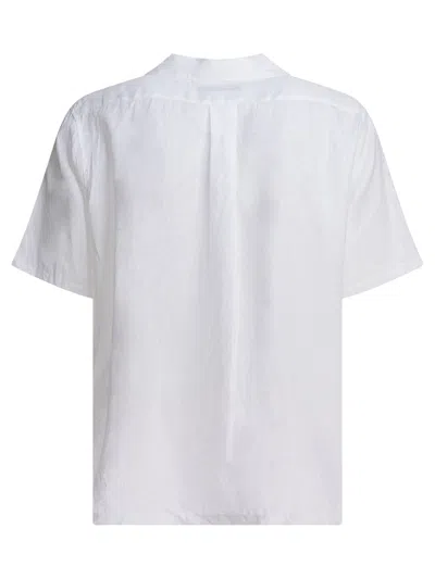 Nonnative Classic Short-sleeved Linen Shirt In White