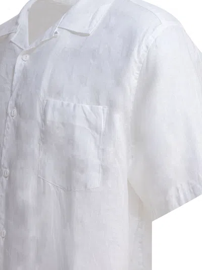 Nonnative Classic Short-sleeved Linen Shirt In White