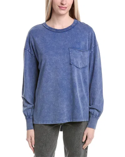 Labiz High-low Pocket Top In Blue