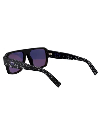 Prada Black Acetate Sunglasses In Multi