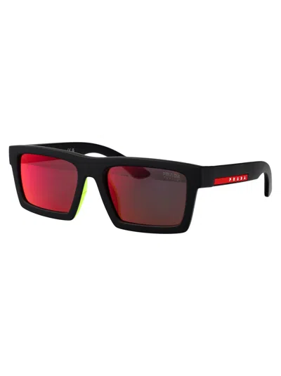 Prada Linea Rossa Matte Black Injectate Sunglasses
