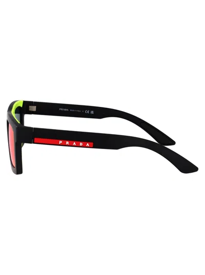 Prada Linea Rossa Matte Black Injectate Sunglasses