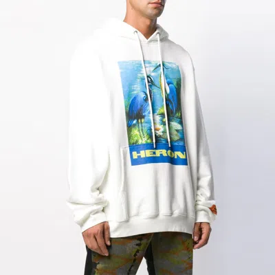 Heron Preston Ss21 Herons Popover Hoodie 'white Multi-color'