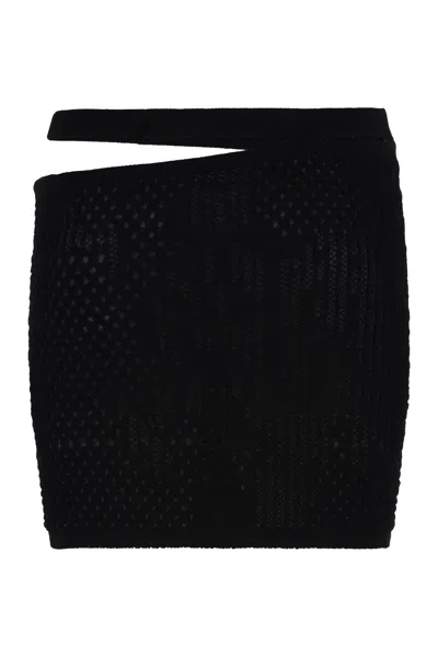 Roberta Einer Knitted Mini Skirt In Black