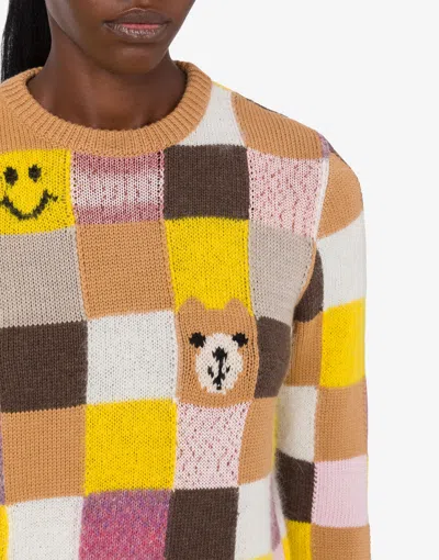Moschino Wool And Cashmere Blend Pullover In Multi