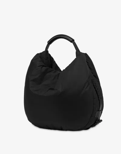 Moschino Handle Me Medium Hobo Bag In Black