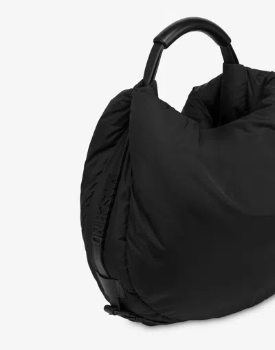 Moschino Handle Me Medium Hobo Bag In Black