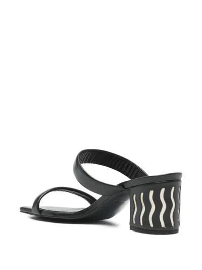 Di Gaïa X Louiza Cordelia Square-toe Heel Sandals In Black