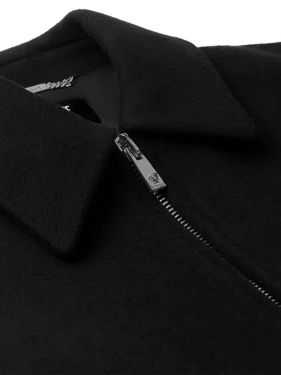 Versace Zip Long-sleeve Jacket In Black