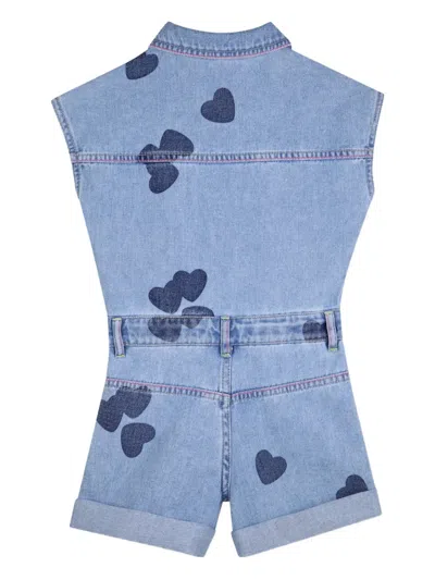 Billieblush Heart-print Playsuit In Blue