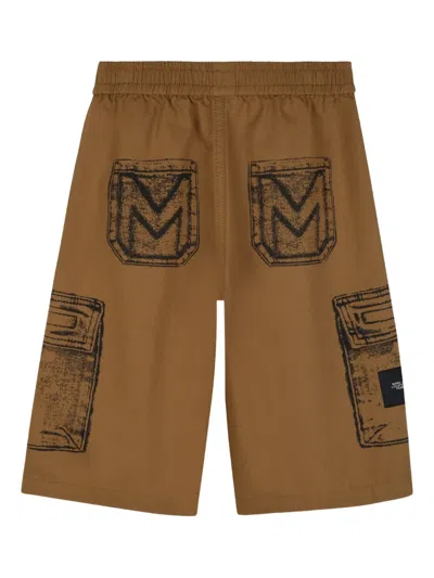 Marc Jacobs Trompe L'oeil Patch-pockets Shorts In Brown