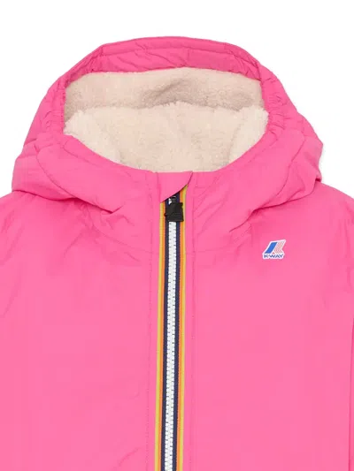 K-way Padded Hooded Jacket In Pink