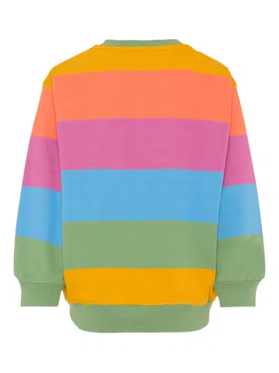 Molo Striped Crew-neck Sweatshirt In Multi