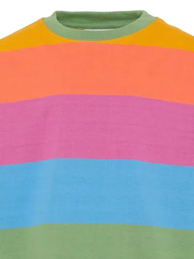 Molo Striped Crew-neck Sweatshirt In Multi