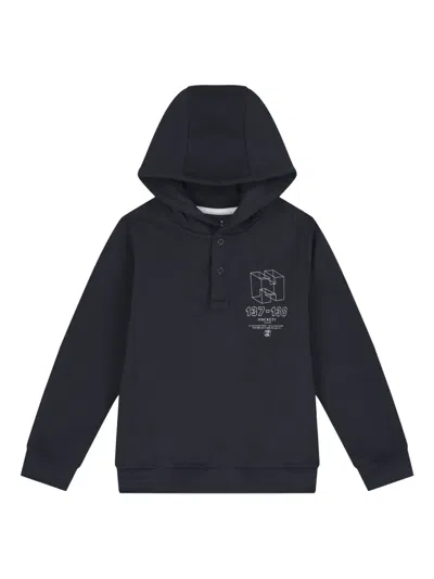 Hackett Branded H Logo Hoodie In Blue