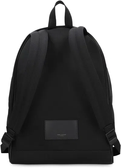 Saint Laurent City Nylon Backpack In Black