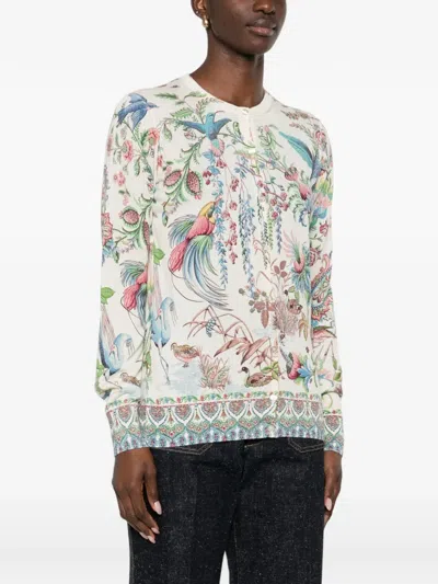 Etro Floral-patterned Cardigan In Neutral