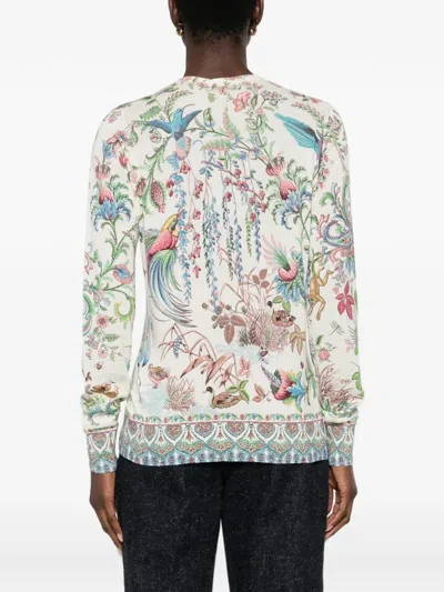 Etro Floral-patterned Cardigan In Neutral