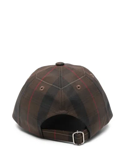 Apc Plaid-pattern Baseball Cap In Brown