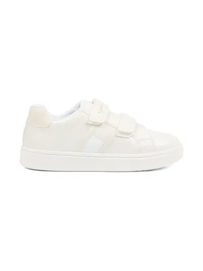 Tommy Hilfiger Junior Touch-strap Sneakers In White