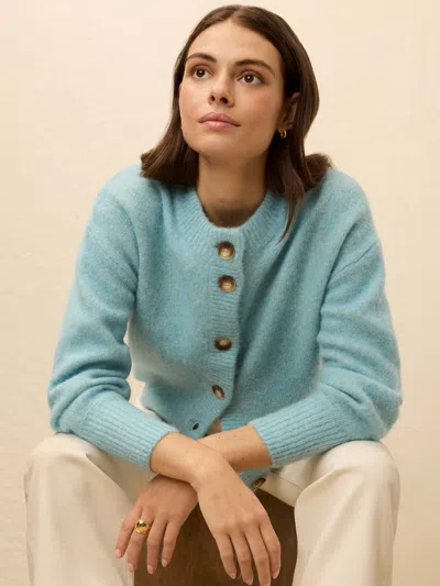 Faherty Alpine Cozy Cardigan In Blue