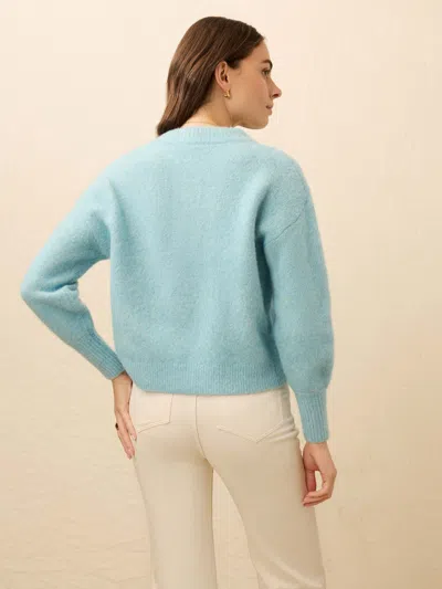 Faherty Alpine Cozy Cardigan In Blue