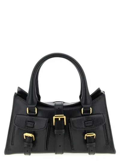Mulberry Small Roxanne High Shine Leather Crossbody Bag In Black