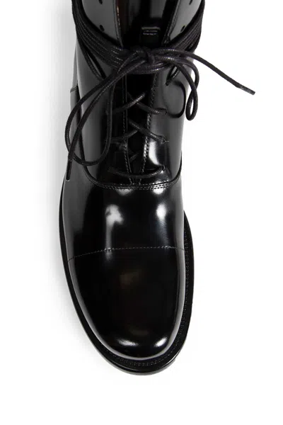 The Row Kai Lace Up Boots In Black