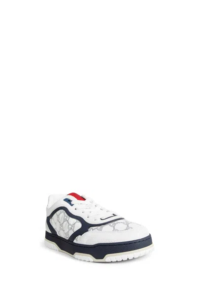 Gucci Re Web Sneakers Hammer Leather Pattern In Blue