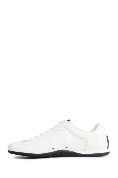 Gucci White Calf Leather Bos Taurus Low Top Sneakers In Neutral
