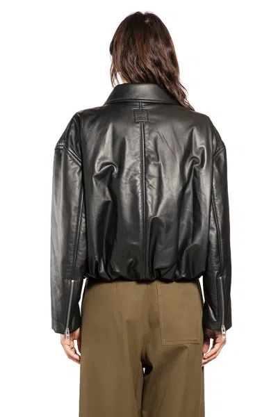 Loewe Biker Jacket In Nappa Lambskin In Black