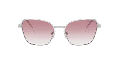 Swarovski Oversized Frame Sunglasses In Burgundy