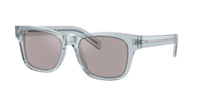 Prada Logo-engraved Square-frame Sunglasses In Blue