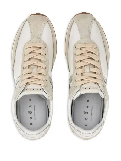 Hogan Athletic Suede Sneakers In Neutral