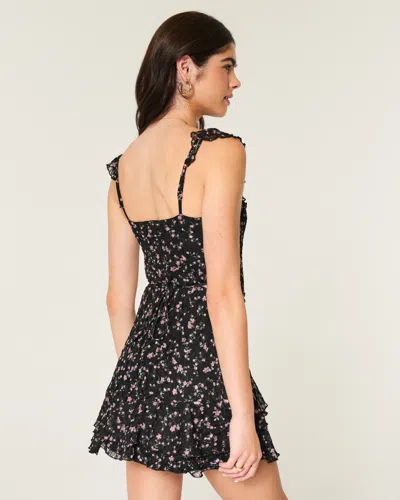 Hollister Lace Ruffle Mini Dress In Multi
