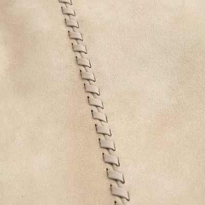 Abercrombie & Fitch Faux Suede Tote Bag With Whipstitch Detail In Neutral