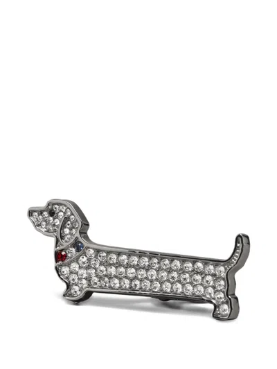 Thom Browne Crystal Limousine Hector Tie Clip In Metallic