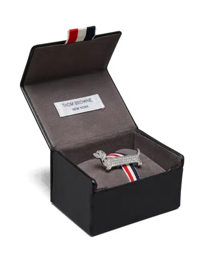 Thom Browne Crystal Limousine Hector Tie Clip In Metallic
