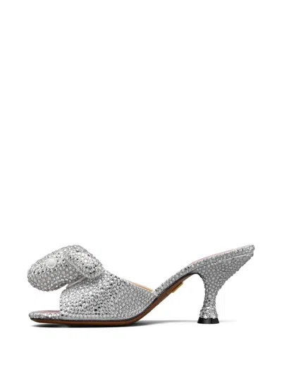 Thom Browne Crystal-hector Sandals In Silver