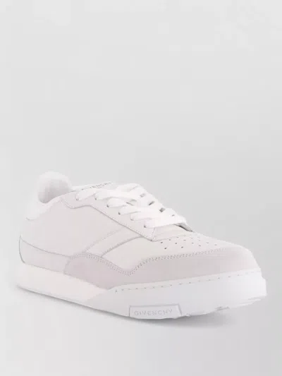 Givenchy White Calf Leather Bos Taurus Low Top Sneakers In Multi