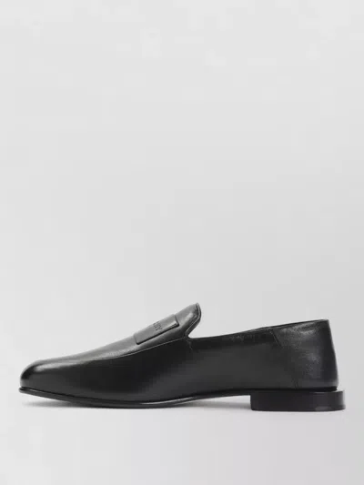 Givenchy Round Toe Smooth Finish Leather Loafers In Black