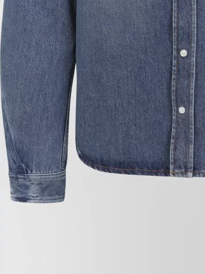 Givenchy Shirt Button Down Collar Chest Pockets In Blue