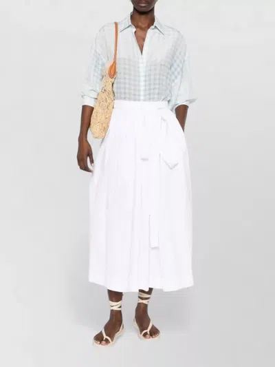 Ermanno Scervino Checked Collared Long Sleeve Lightweight Top In Blue