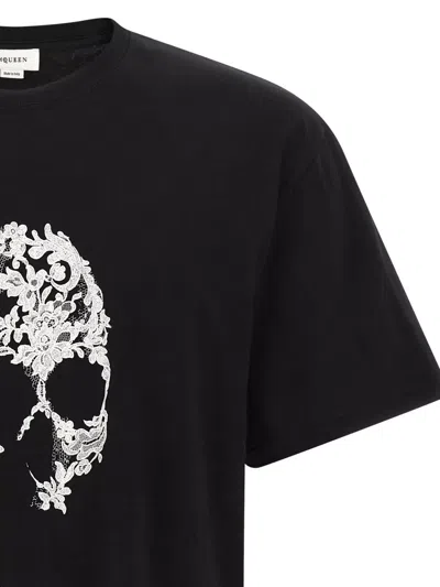 Mc Queen Skull Graphic Crew Neck Short Sleeve T-shirt In Black