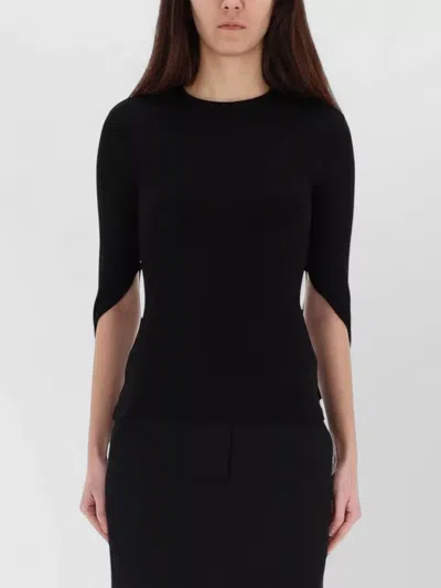 Alexander Wang Top Featuring Draped Back Round Neck In Black