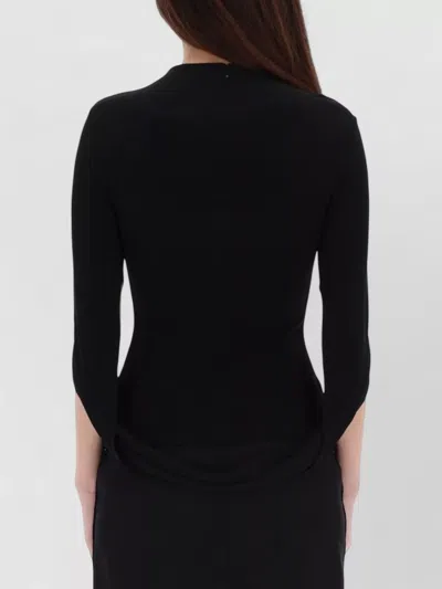 Alexander Wang Top Featuring Draped Back Round Neck In Black