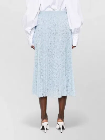 Ermanno Scervino Long Skirt Pleated Midi Lace Elastic In Blue